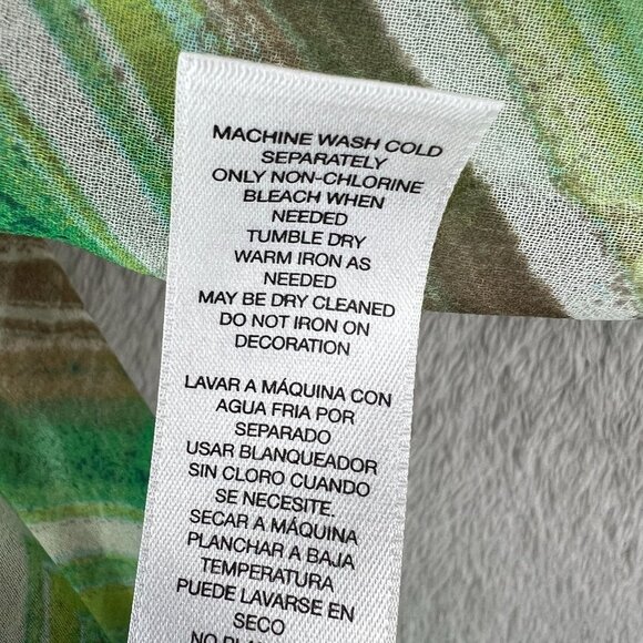 Chico's Tunic Blouse Watercolor Chevron Lorelai II Top with Sequins Womens Size - Picture 12 of 15